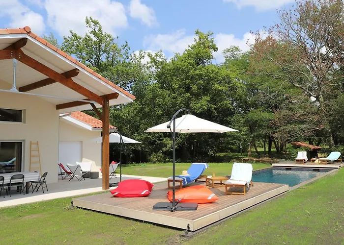 Climatisee Pour 10 Pers. A Avec Piscine Chauffee - Fr-1-379-169 Soustons